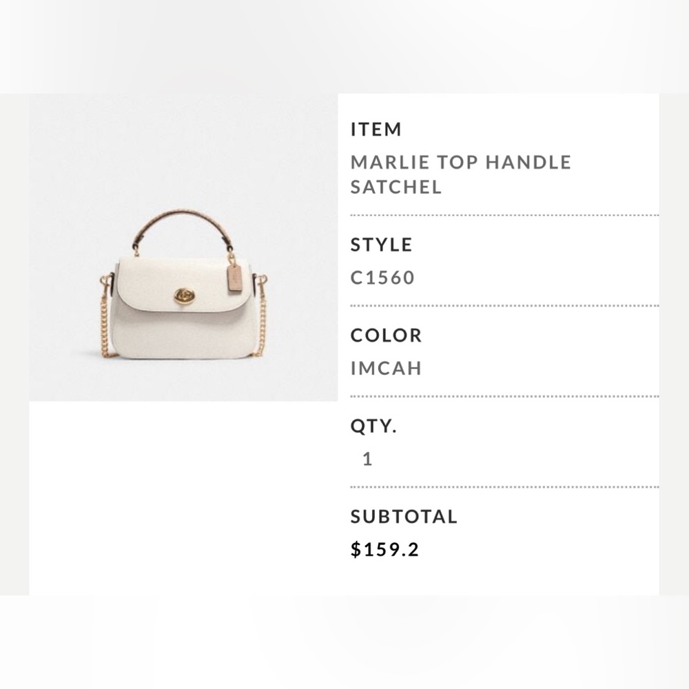 Coach Leather Marlie Top Handle with Crossbody Strap